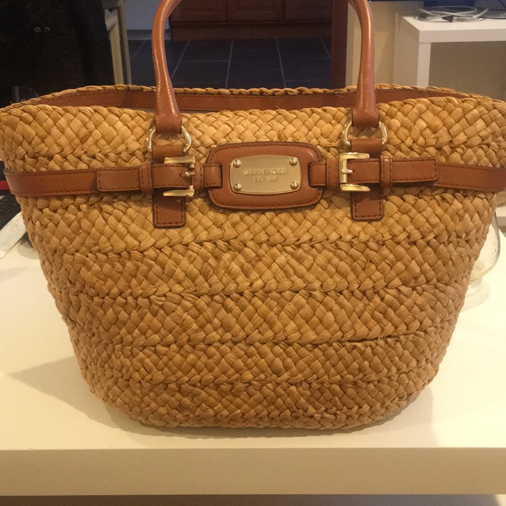 Michael Kors straw tote